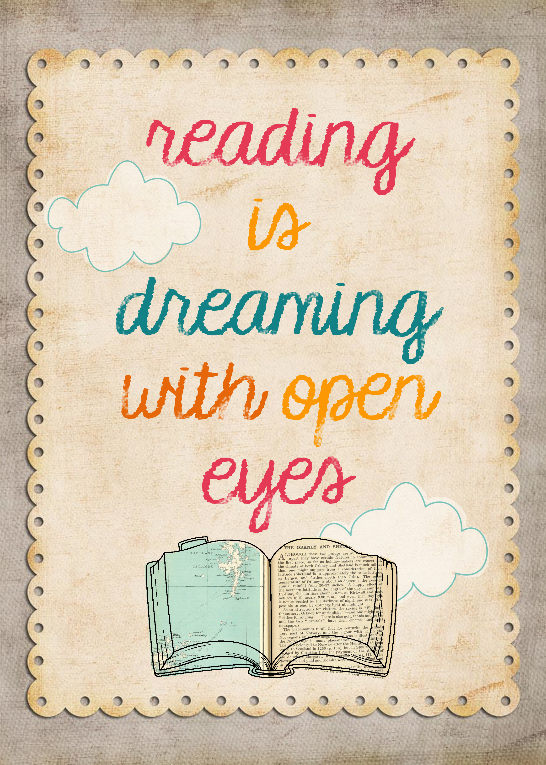 Reading is Dreaming quote poster