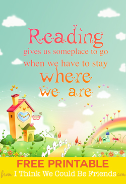 FREE Reading artwork that you can print yourself!