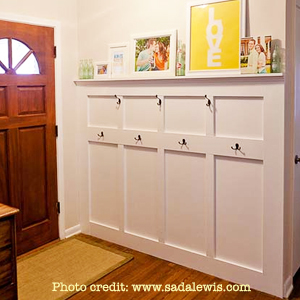 Functional Entryway Makeover with board and batten