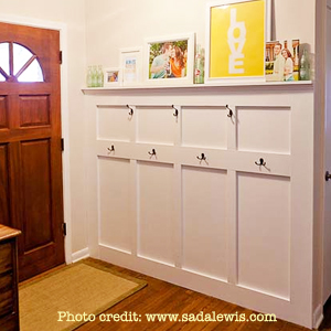 Functional Entryway Makeover with board and batten 