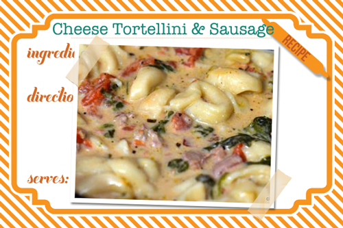 10 Quick Week Night Dinners you haven't tried: Cheese Tortellini (so quick, but SO good!)
