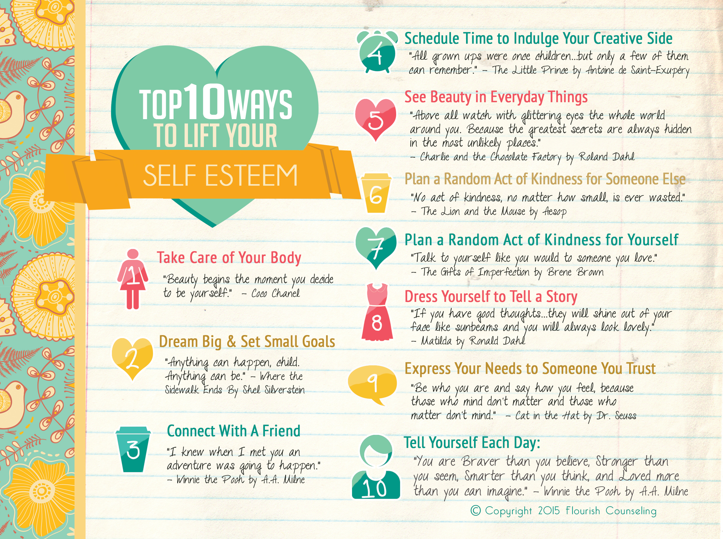 Top Ten Ways to Boost your Self Esteem