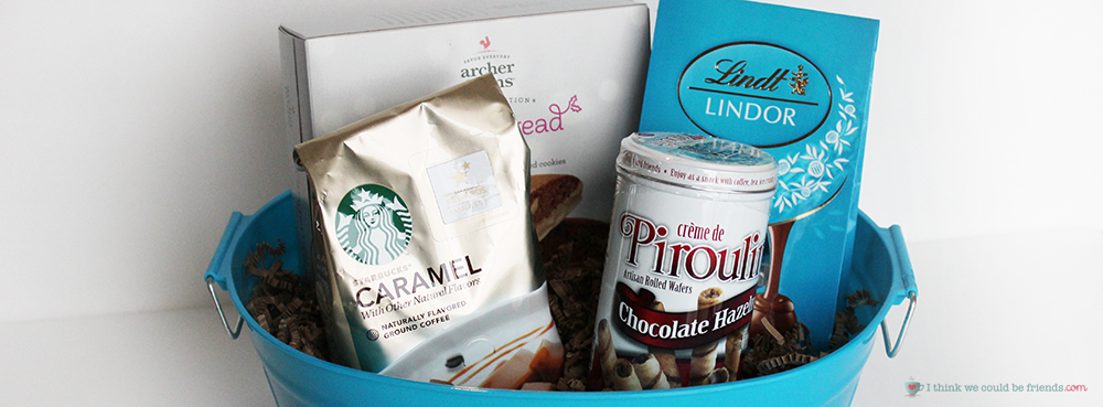 5 Creative Gift Baskets: Any coffee lover would LOVE to receive a basket filled with coffee and things to dip in it!