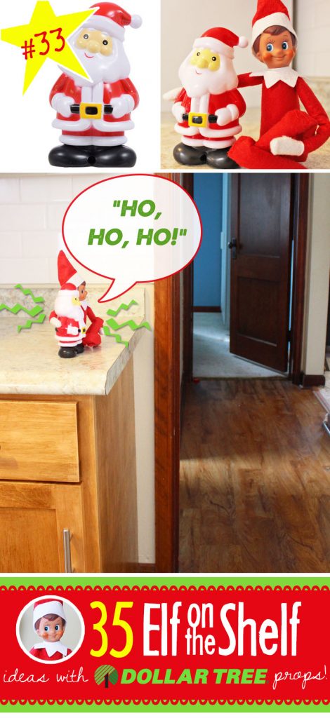 35 BRAND NEW Elf on the Shelf ideas for this year! These funny, creative & EASY Elf on the Shelf ideas all include an item from the Dollar Tree! #Christmas #ElfOnTheShelf #Ideas #Easy #Funny #Toddler #DIY #Boys #New