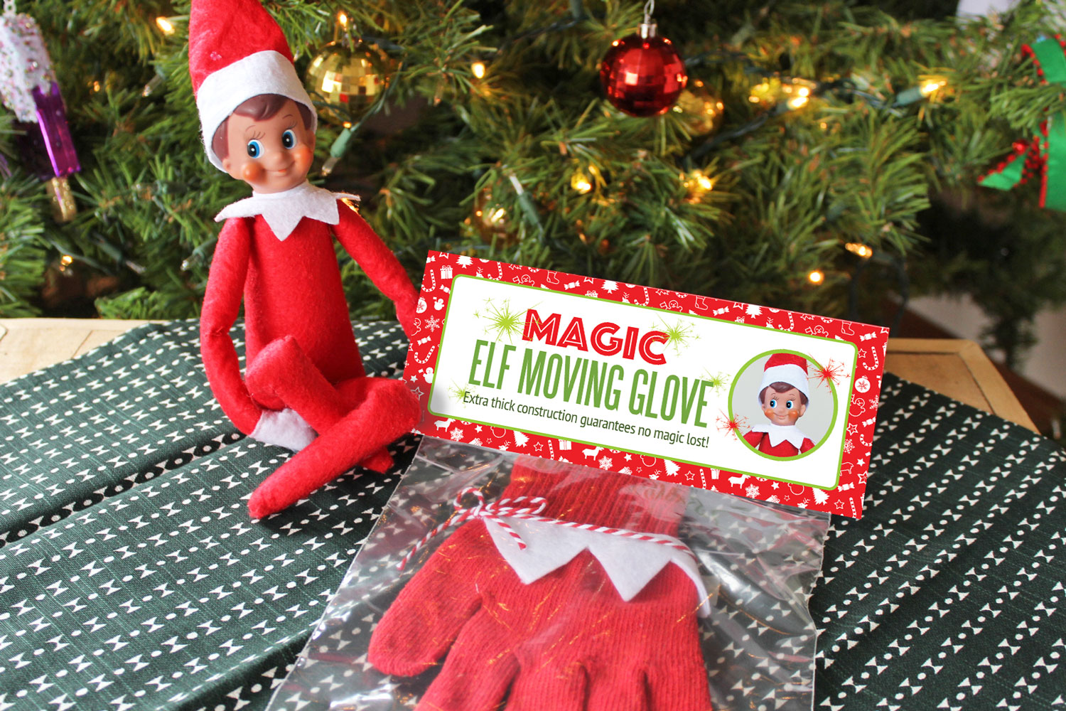 DIY Magic Elf on the Shelf Moving Glove with Free Printable package