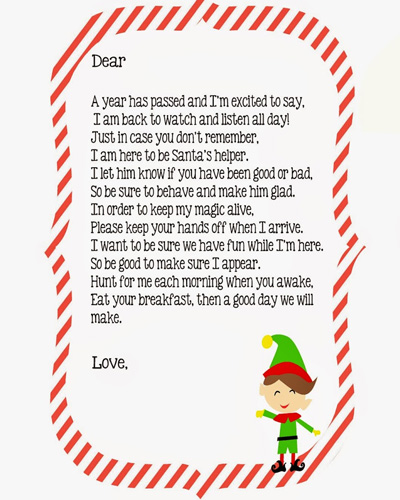 Arrival Letters: Complete Index of FREE Elf on the Shelf Letters