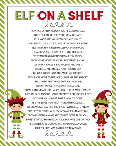 Elf On The Shelf Arrival Letter Template