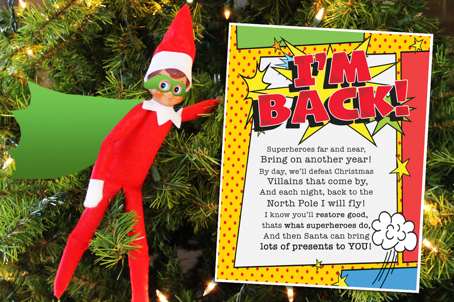 Elf On The Shelf Arrival Idea Superhero Free Printable Letter 