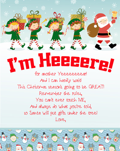 Free Printable Arrival Letter From Elf On The Shelf