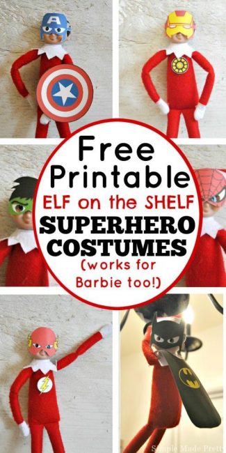 Elf on the Shelf Arrival Ideas: FREE Printable Superhero arrival letter AND lots of superhero costume ideas! #elfontheshelf #arrival #ideas #letter #free #printable #easy #quick #funny #superhero #boys #toddlers