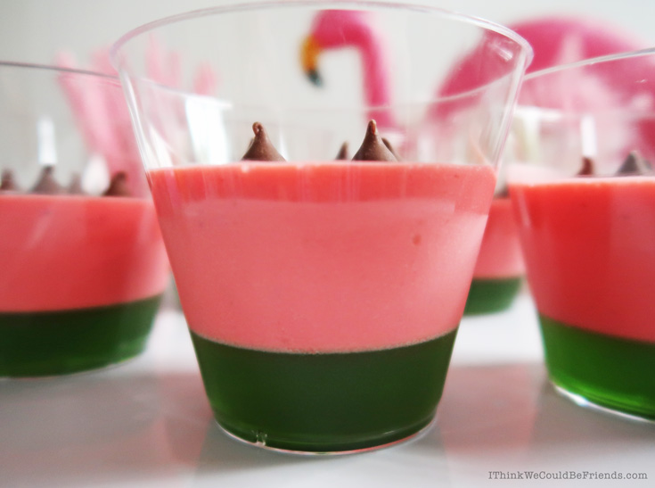 Strawberry Mousse and Lime Jello Dessert Cup Recipe
