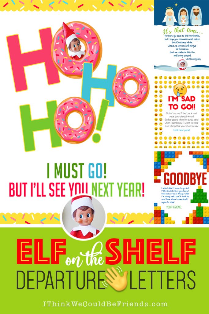 Eventually your Elf on the Shelf must say goodbye, send him off in style with one of these Departure Letters! Many new designs for this year and over 20 different options! Enjoy! #elfontheshelf #departure #letter #ideas #goodbye #easy #quick #funny