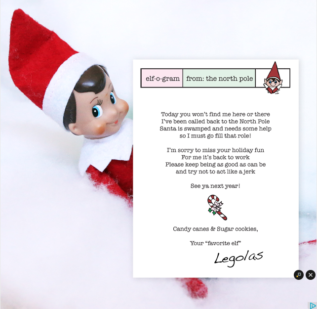 20+ Elf on the Shelf Departure Letters– many NEW ideas for this year!