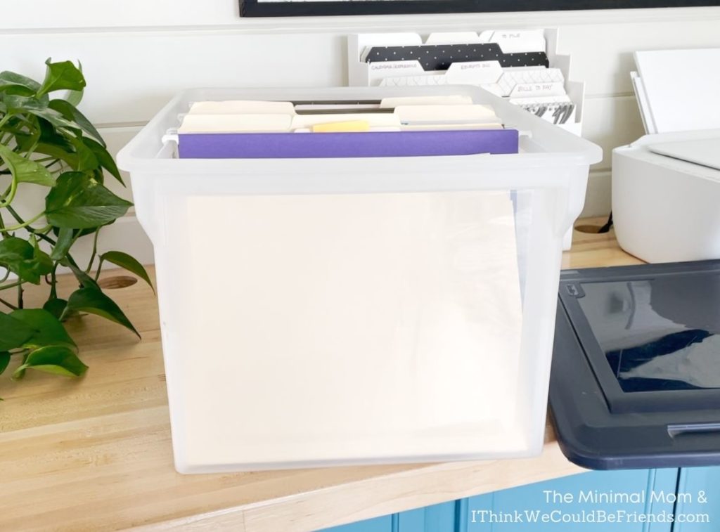 plastic file box
